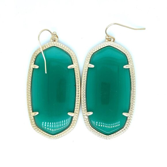 Kendra Scott Green Stone Earrings - Picture 1 of 6